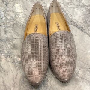 Paul Green Grey Textured Leather Loafers | Size 10| Handcrafted in Austria